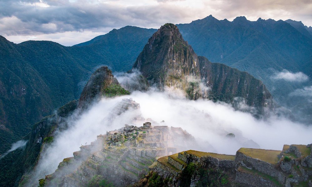 Spiritual energy of the Andes at sunrise — Machu Picchu view