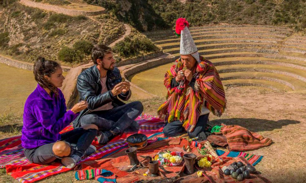 Andean ritual honoring Pachamama — emotional connection with nature