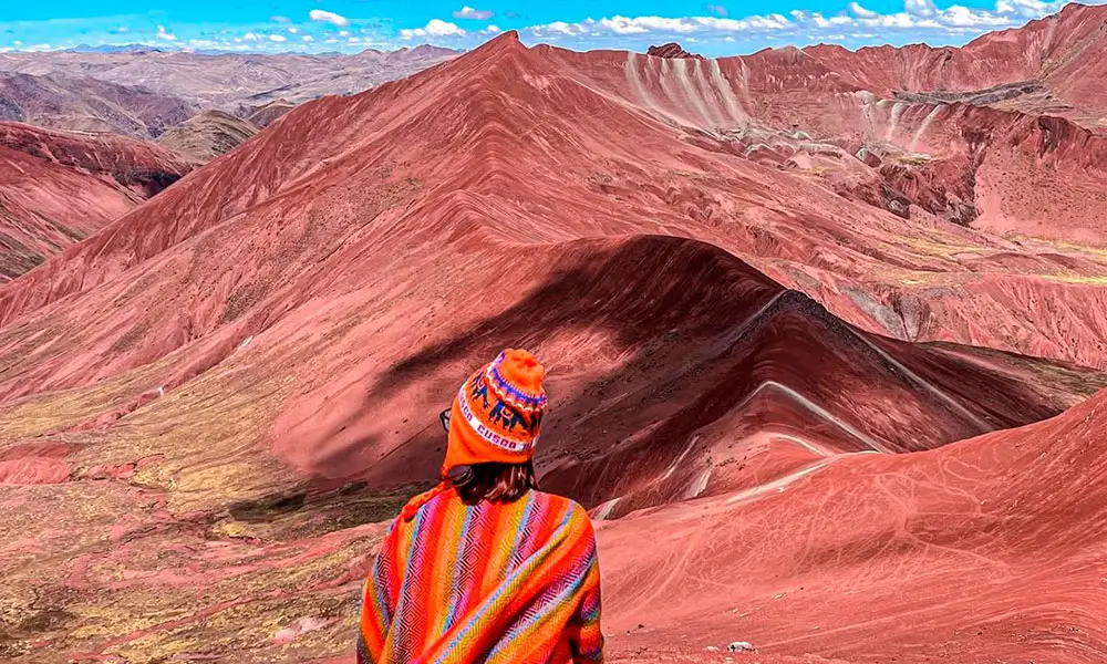 Rota curta da Montanha  Arco-Íris e Vale Vermelho.(Montanha colorida tradicional).