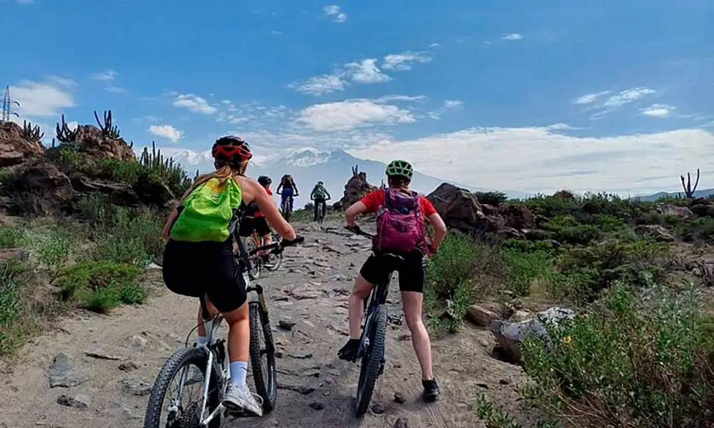 Biking in the countryside of the Chilina Valley